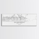 Panoramic San Bernardino City Map, California Art, Map Print, Minimalist Wall Art, Canvas Art, Housewarming Gift, Street Map, Closing Gift