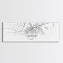 Panoramic Shreveport City Map, Louisiana Art, Map Print, Minimalist Wall Art, Canvas Art, Housewarming Gift, Street Map Art, Closing Gift