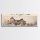 Château Frontenac COUNTRY Travel Poster Print, Framed Canvas Print, COUNTRY Travel Art, Wood Framed Art, Wall Hanging, Home Decor