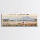 Hitachi Seaside Park COUNTRY | Framed Travel Poster Canvas Print | Trendy Wall Art | Watercolor Painting | Living Room Art | Unique Art