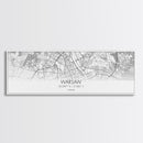 Panoramic Warsaw  City Map, Poland Art, Map Print, Minimalist Wall Art, Canvas Art, Housewarming Gift, Street Map Art, Closing Gift