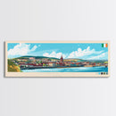 Panoramic Travel Poster Derry City, Ireland Canvas Print, Derry City, Ireland Painting, Ireland Art, Derry City Travel Art, Guest Room Painting