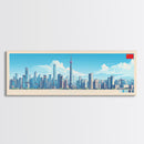 Guangzhou, China Panoramic Travel Poster Canvas Print, Guangzhou, China Painting, China Art, Guangzhou Travel Art, Guest Room Painting