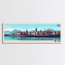 Kilmarnock, Scotland Panoramic Travel Poster Canvas Print, Kilmarnock, Scotland Painting, Scotland Art, Kilmarnock Travel Art, Guest Room Painting