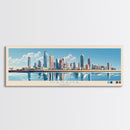Manama, Bahrain Travel Poster Panoramic Canvas Print, Manama, Bahrain Painting, Bahrain Art, Manama Travel Art, Guest Room Painting