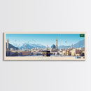 Mecca, Saudi Arabia Travel Poster Panoramic Canvas Print, Mecca, Saudi Arabia Painting, Saudi Arabia Art, Mecca Travel Art, Guest Room Painting