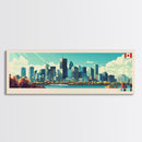 Montreal, Canada Panoramic Travel Poster Canvas Print, Montreal, Canada Painting, Canada Art, Montreal Travel Art, Guest Room Painting