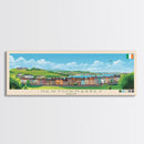 Newtownabbey, Ireland Panoramic Travel Poster Canvas Print, Newtownabbey, Ireland Painting, Ireland Art, Newtownabbey Travel Art, Living Room Painting