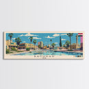 Baghdad, Iraq Panoramic Canvas Print, Baghdad, Iraq Painting, Iraq Art, Baghdad Travel Poster, Travel Art, Housewarming Gift