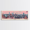 Manchester, England Panoramic Canvas Print, Manchester, England Painting, England Art, Manchester Travel Poster, Travel Art, Vacation Gift