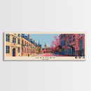 Oxford, England Panoramic Canvas Print, Oxford, England Painting, England Art, Oxford Travel Poster, Travel Art, Living Room Painting