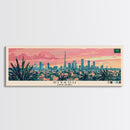Riyadh, Saudi Arabia Panoramic Canvas Print, Riyadh, Saudi Arabia Painting, Saudi Arabia Art, Riyadh Travel Poster, Travel Art, Housewarming Gift