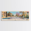Shubra El-Kheima, Egypt Panoramic Canvas Print, Shubra El-Kheima, Egypt Painting, Egypt Art, Shubra El-Kheima Travel Poster, Travel Art, Guest Room Painting