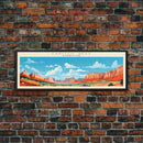 Capitol Reef National Park, Panoramic Utah Travel Art, National Park Print, Minimalist Travel Art, Midcentury Modern Style Landscape