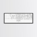 Panoramic Aurora City Map, Illinois Art, Map Print, Minimalist Wall Art, Canvas Art, Housewarming Gift, Street Map Art, Closing Gift