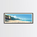 D-Day beaches, France Panoramic Beach Print, Vacation Gift, France Wall Art, Framed Canvas Print, Framed Beach Painting