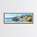Skiathos, Greece Panoramic Beach Print, Vacation Gift, Greece Wall Art, Framed Canvas Print, Framed Beach Painting