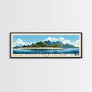 South Sea Island, Fiji Panoramic Print, Vacation Gift, Fiji Wall Art, Beach Painting, Beach Decor, Large Wall Art, Wood Frame Art