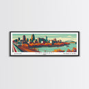 Cincinnati Ohio Panoramic Travel Poster Canvas Print