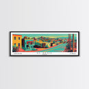 El Paso Texas Panoramic Travel Poster Canvas Print
