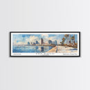 San Diego California Panoramic Print, Creative Framed Canvas Print, Travel Poster Art, Living Room Decor, Office Wall Art