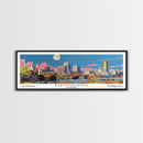 Birmingham Alabama Panoramic Painting, Mid Century Modern Framed Canvas Print, Retro Pop Art Travel Poster, Office Wall Art, City Print