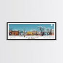 Lakewood New Jersey Panoramic Wall Art, Mid Century Modern Framed Canvas Print, Retro Pop Art Travel Poster, Living Room Art