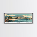 Ventura California Panoramic Wall Art, Mid Century Modern Framed Canvas Print, Retro Pop Art Travel Poster, City Art, Home Decoration