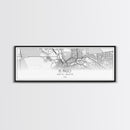 Panoramic El Paso City Map, Texas Art, Map Print, Minimalist Wall Art, Canvas Art, Housewarming Gift, Street Map Art, Closing Gift