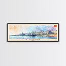 A Coruña Spain Travel Art, City Art, Framed Canvas Print or Metal Wall Art, Europe Travel Poster, Panoramic Wall Art, Extra Wide Wall Art