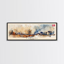 Esbjerg Denmark Travel Art, City Art, Framed Canvas Print or Metal Wall Art, Europe Travel Poster, Panoramic Wall Art, Extra Wide Wall Art