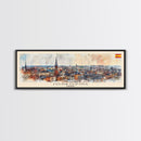 Jonkoping Sweden Travel Print Wall Art, Panoramic City Art, Travel Art, Wall Decor, Vacation Gift, Framed Canvas Print Or Metal Art