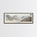 Rio Tinto Portugal Panoramic Travel Poster, Framed Canvas Print or Metal Wall Art, Travel Art, Home Decor, Panoramic Painting, Midcentury Art