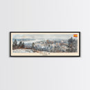 Ume Sweden Panoramic Travel Poster, Framed Canvas Print or Metal Wall Art, Travel Art, Home Decor, Panoramic Painting, Midcentury Art