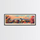 Surgut Russia Panoramic Travel Poster, Framed Canvas Print or Metal Wall Art, Travel Art, Home Decor, Panoramic Painting, Midcentury Art