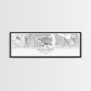 Panoramic Jacksonville City Map, Florida Art, Map Print, Minimalist Wall Art, Canvas Art, Housewarming Gift, Street Map Art, Closing Gift