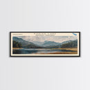 Kakisa Lake Framed Canvas Print, Lake House Art, Panoramic Wall Art, Travel Poster, Scenic Lake Painting, Home Decor