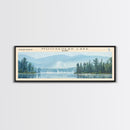 Nonvianuk Lake Framed Canvas Print, Lake House Decor, Panoramic Wall Art, Travel Poster, Scenic Landscape Painting, Contemporary Art