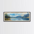 Pawtuckaway Lake New Hampshire Framed Canvas Print, Lake House Decor, Panoramic Wall Art, Travel Poster, Beautiful Landscape Painting, Living Room Decor