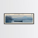 Smith Mountain Lake Virginia Panoramic Framed Canvas Print, Lake House Decor, Wall Art, Travel Poster, Beautiful Lake Scene, Modern Art