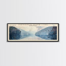 South Lake California Panoramic Framed Canvas Print, Lake House Decor, Wall Art, Travel Poster, Serene Landscape, Modern Art