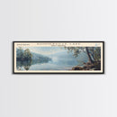 Tenkiller Ferry Lake Oklahoma Panoramic Wall Art, Framed Canvas Print, Lake House Decor, Travel Poster, Beautiful Lake Scene, Living Room Decor, Scenic Art