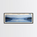 Takslesluk Lake Panoramic Wall Art, Framed Canvas Print, Lake House Decor, Travel Poster, Serene Lake Scene, Living Room Decor