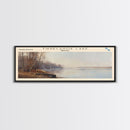 Tippecanoe Lake Indiana Panoramic Wall Art, Framed Canvas Print, Lake House Decor, Travel Poster, Beautiful Lake Scene, Bedroom Decor