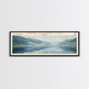 Upper Ugashik Lake Panoramic Wall Art, Framed Canvas Print, Lake House Decor, Travel Poster, Beautiful Lake Scene, Bedroom Decor