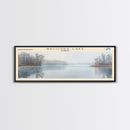 West Reservoir Ohio Panoramic Wall Art, Framed Canvas Print, Lake House Decor, Travel Poster, Scenic Lake Scene, Bedroom Decor