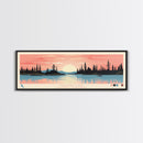 Mahoney Lake, Northwest Territories Panoramic Wall Art Framed Canvas Print, Midcentury Modern, Pop Art, Home Decor, Travel Poster, Living Room Art