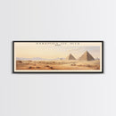 Pyramids of Giza Framed Canvas Print Travel Poster | Wall Art | Home Decor | Gift For Travel Lover | Wall Hanging | Original Art