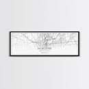 Panoramic Worcester City Map, Massachusetts Art, Map Print, Minimalist Wall Art, Canvas Art, Housewarming Gift, Street Map Art, Closing Gift