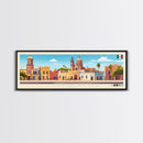 Aguascalientes, Mexico Panoramic Travel Poster Canvas Print, Aguascalientes, Mexico Painting, Mexico Art, Aguascalientes Travel Art, Guest Room Painting